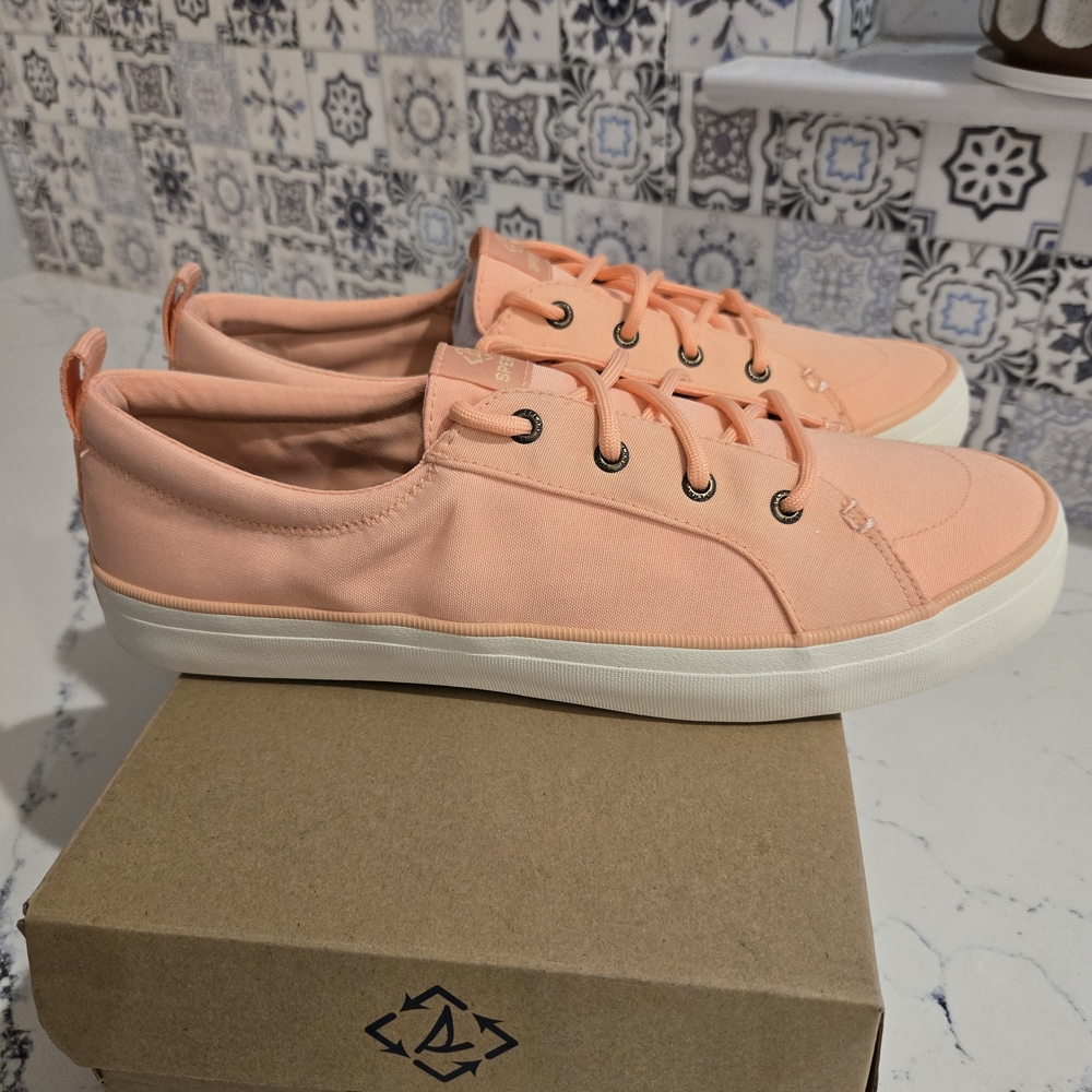 Peach Canvas Sneakers